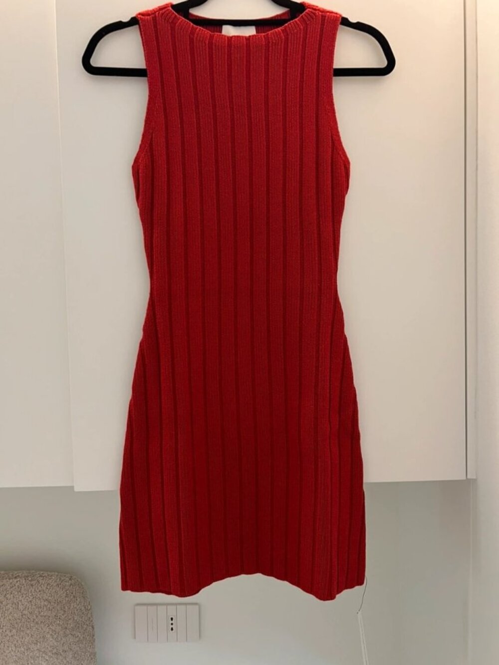 Reformation Christa Cotton Sweater Dress Sundried Tomato Size XS